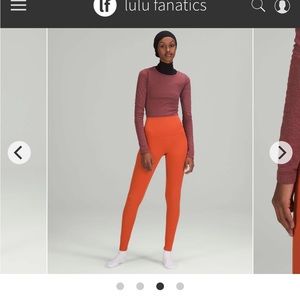 Lululemon align super high rise pant 28” canyon orange